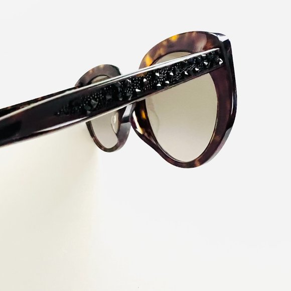 0110 EXCELLENT USED CONDITION JIMMY CHOO SUNGLASSES  TORTOISE SHELL CAT EYE - Picture 2 of 12